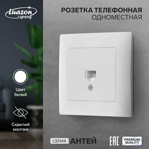 Розетка телефонная одноместная Luazon Lighting 