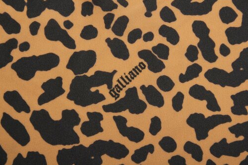 Ткань Лайкра Galliano, леопардовые пятна на песочном, ш135см, 0,5 м