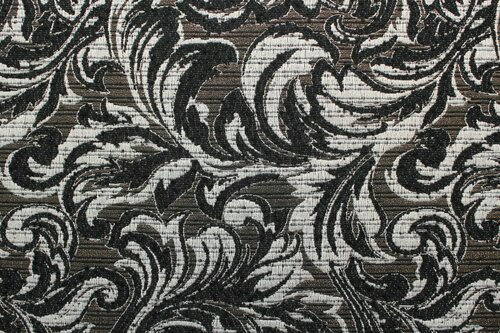 Ткань Жаккард костюмный Ferragamo чёрный с белым узор, ш148см, 0,5 м
