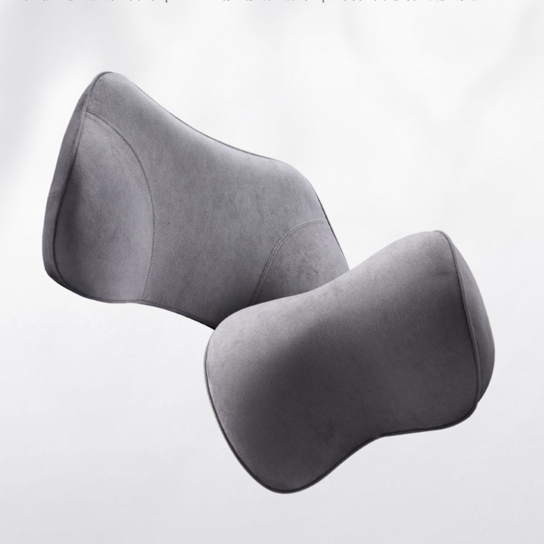 Картинки Набор ортопедический автомобильная подушка для шеи и пояснице Xiaomi Out Of Bounds Memory Foam Neck Protector (Чёрный)