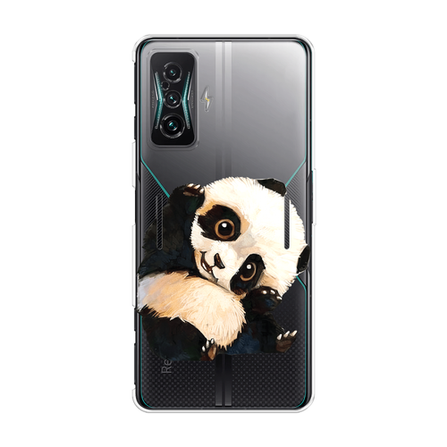 Силиконовый чехол на Xiaomi Redmi K50 GE/Poco F4 GT / Сяоми Редми K50 GE/Поко F4 GT Большеглазая панда, прозрачный