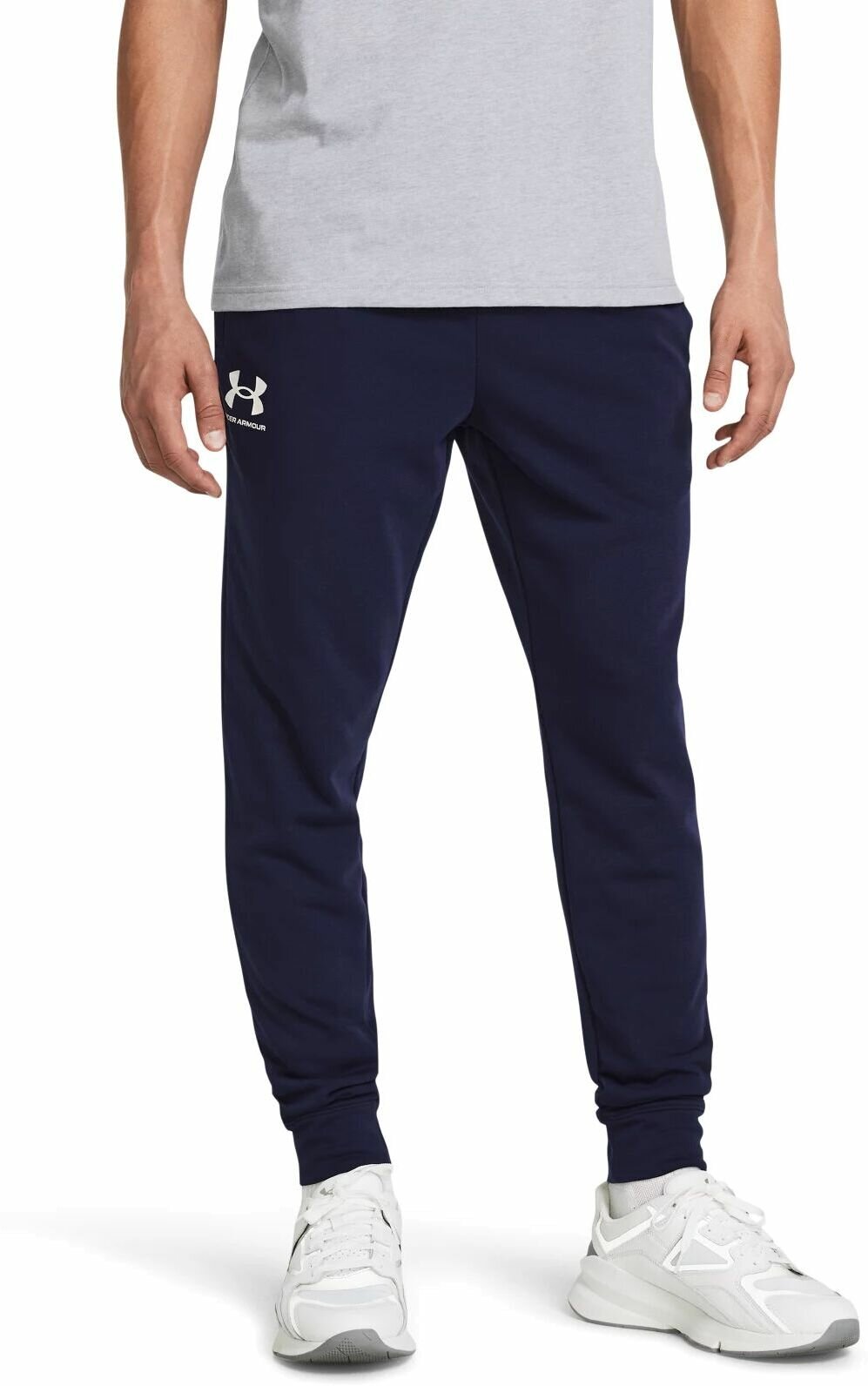 Брюки джоггеры Under Armour Rival Terry, размер 3XL, cиний