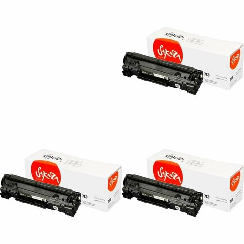 Sakura Картриджи комплектом совместимые Сакура Sakura SACRG713-CB436A-3PK Cartridge 713/CB436A черный 6K