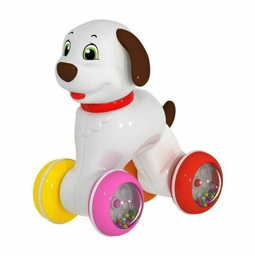 Игрушка-покатушка Собачка (картонный вкладыш) каталки игрушки стеллар покатушка гусеница