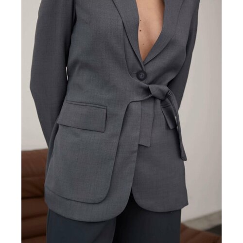 Пиджак , размер 44, серый