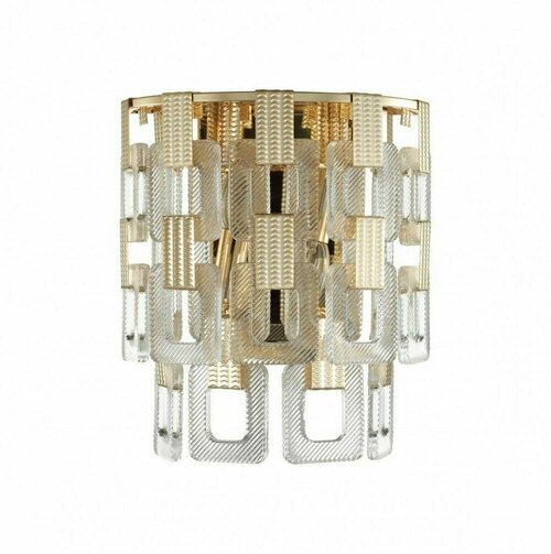 Odeon Light 4989/2W HALL ODL22 389 золотой/стекло Бра E14 2*40W BUCKLE 4989/2W