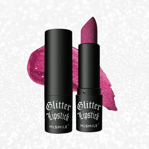 Помада с блестками MLSMILE белая