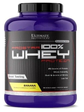 Ultimate Nutrition Prostar 100% Whey Protein 2390 гр. 5.28lb (Ultimate Nutrition) Банан