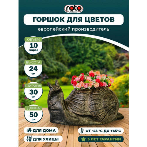 Горшок для цветов Улитка 10 л ROTO PLANTER SNAIL 6104