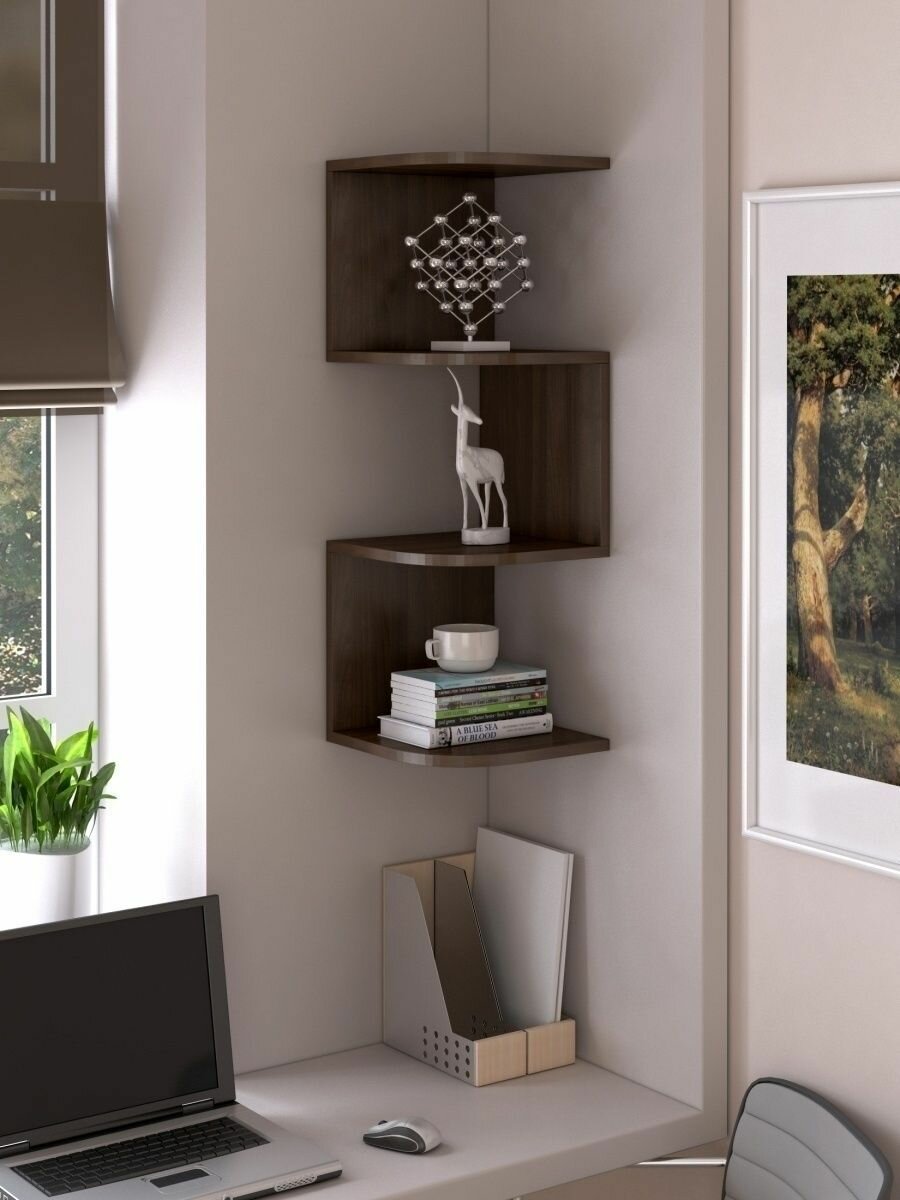 фото Полка настенная угловая