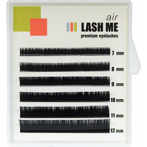 LASH ME AIR Черные ресницы 6 линий, микс 7-12 CC 0.07