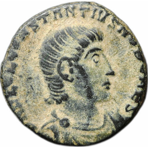 Монета Нуммий 351 - 355 Констанций II Солдат пронзающий всадника Римская Империя монета нуммий аркадий 383 408 римская империя