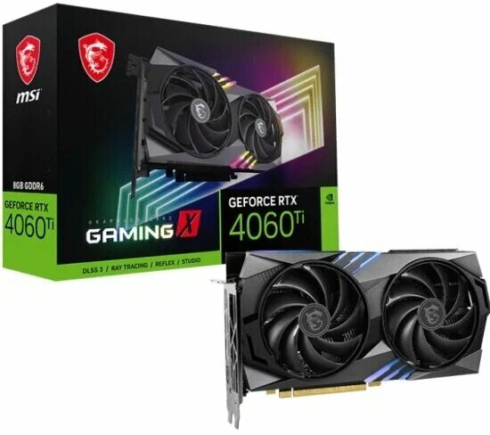 Видеокарта MSI GeForce RTX 4060 Ti GAMING X [GeForce RTX 4060 Ti GAMING X 8G]