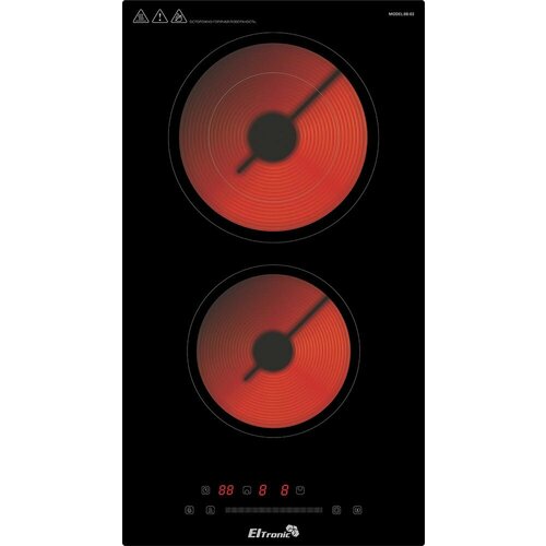 Варочная панель электрическая ELTRONIC 88-02 2 конфорки черная 895000₽