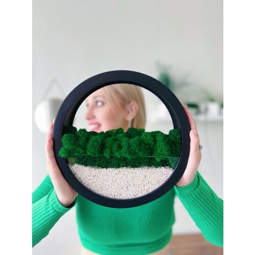 Ваза гипсовая со мхом