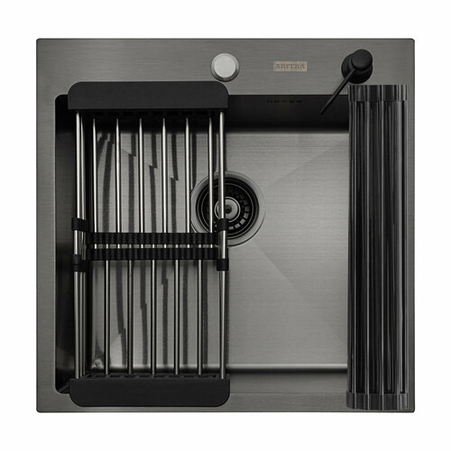 ARFEKA ECO AR комплект мойка 500500 коландер роллер-мат дозатор BLACK 13293₽