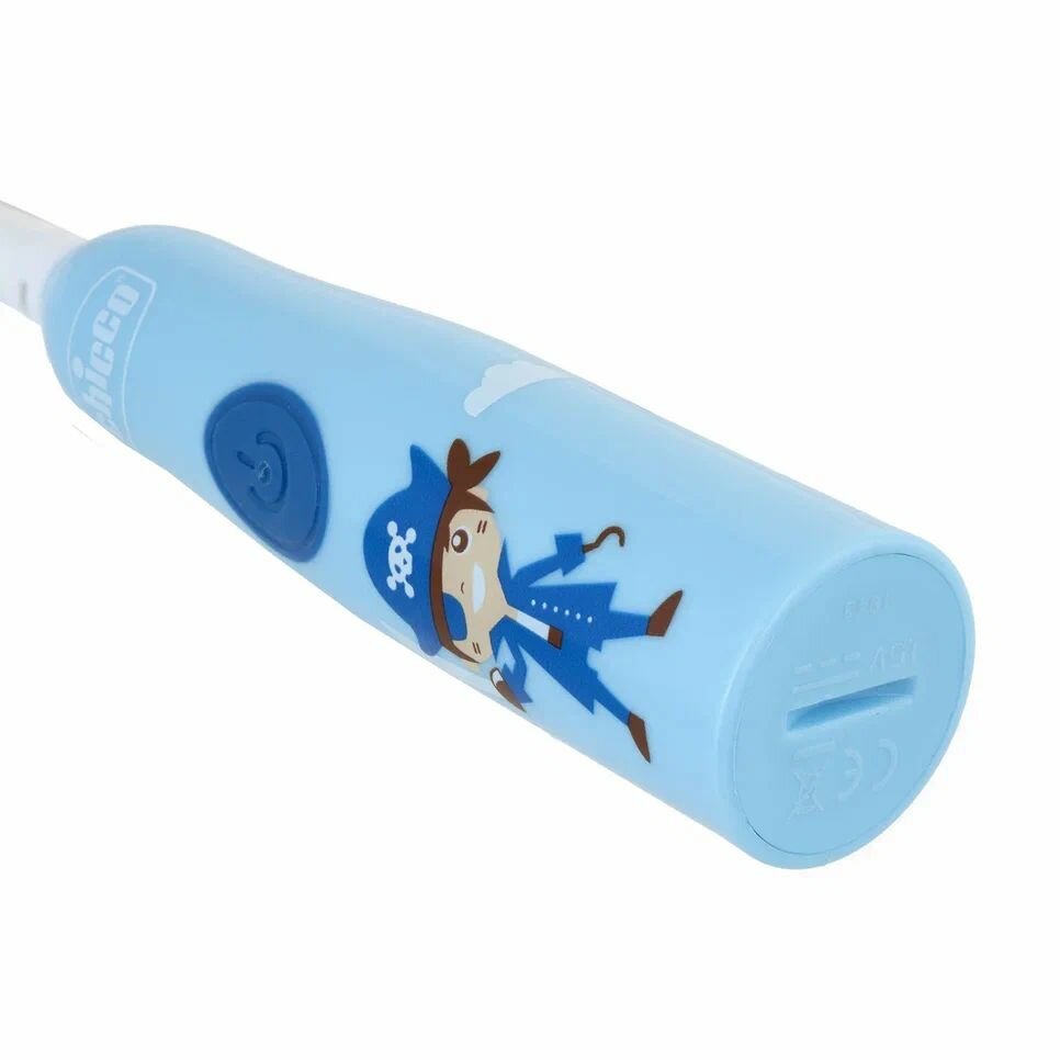 Chicco Зубная щетка электрическая детская синяя, от 3 лет - фото №9
