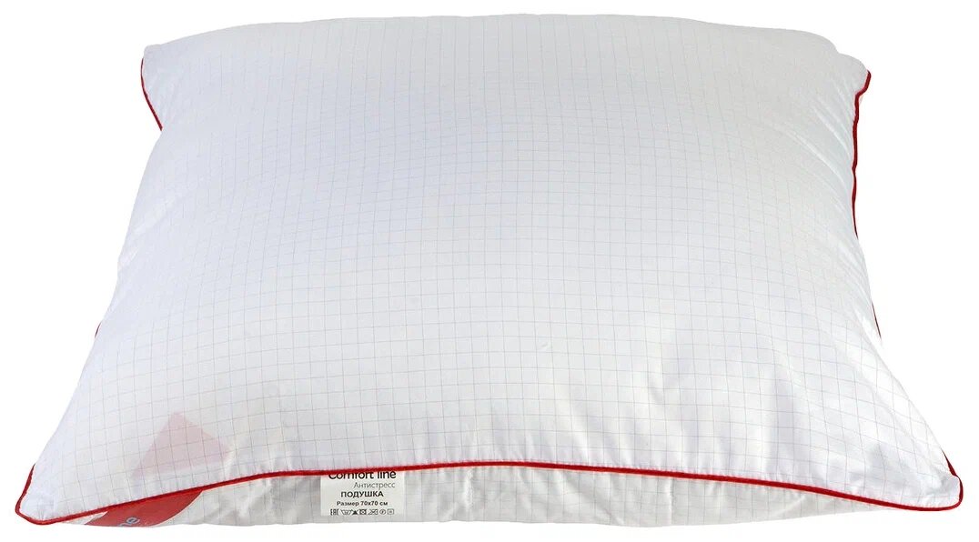 Подушка для сна COMFORT LINE Антистресс, 70x70, гипоаллергенно, белая