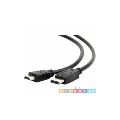 Кабель DisplayPort 1.8м Gembird CC-DP-HDMI-6 круглый черный кабель displayport 3м gembird cc dp 10 круглый черный