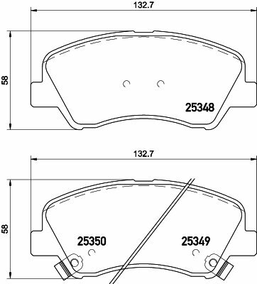 Колодки тормозные дисковые передние для Хендай Велостер 2011-2017 год выпуска (Hyundai Veloster) NISSHINBO NP6041