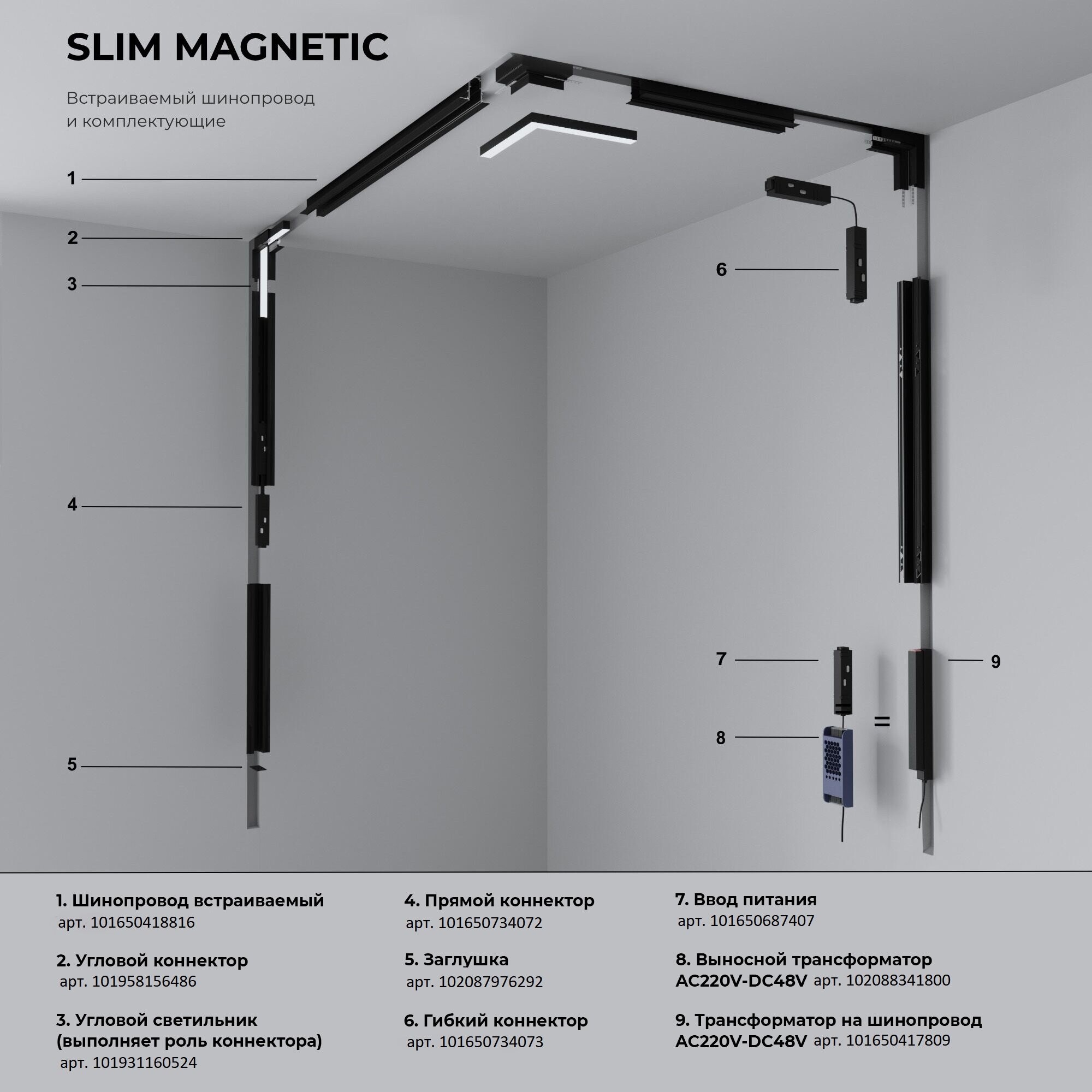 Коннектор угловой Elektrostandard SLIM MAGNETIC 85093/00 4690389178986 - фото №4