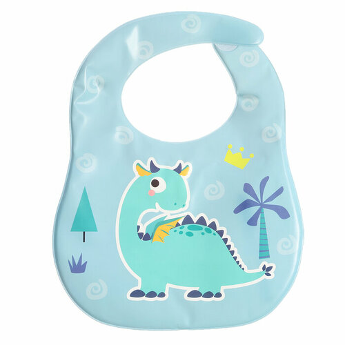 Нагрудник для кормления Любимый малыш Дракончик непромокаемый цвет голубой 431₽