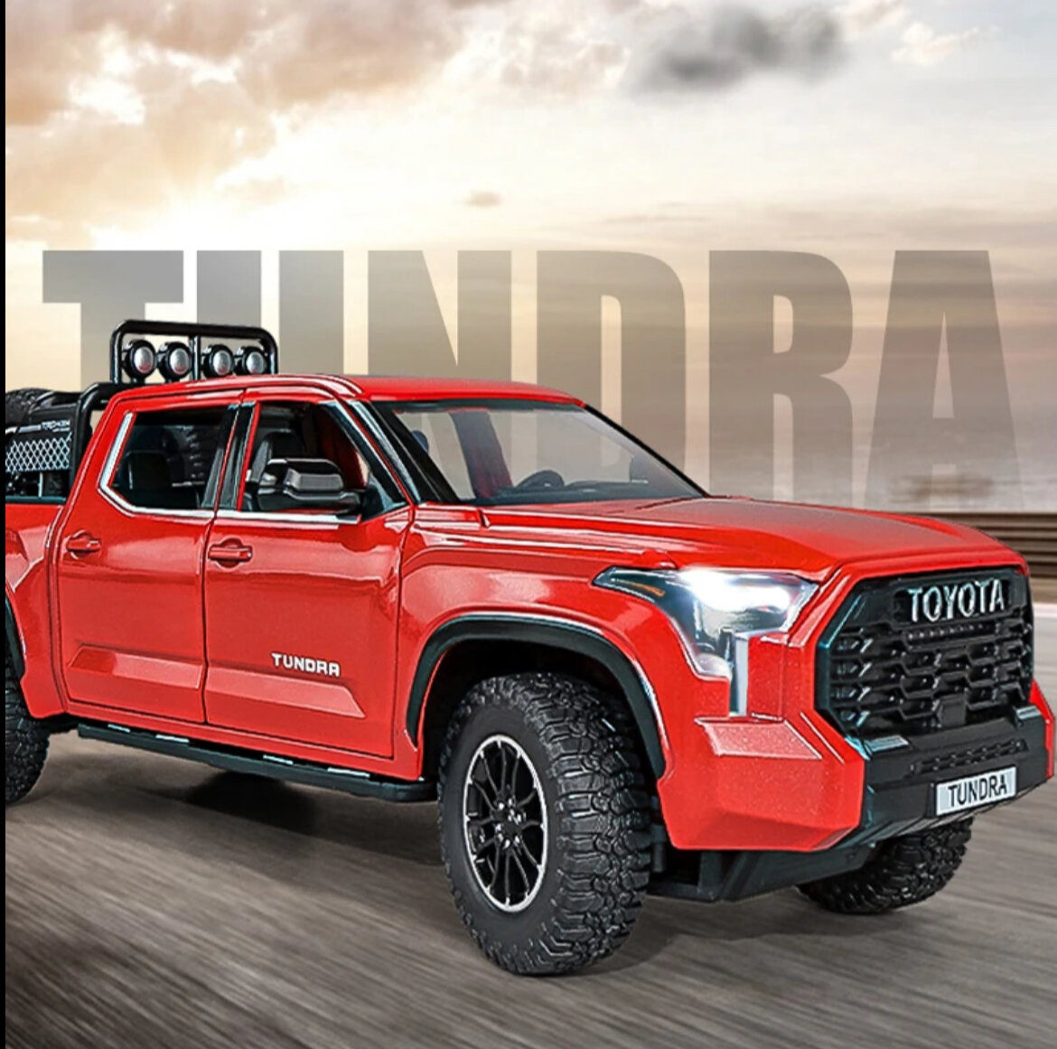 Коллекционная масштабная модель Toyota Tundra 1:24 (металл, свет, звук)