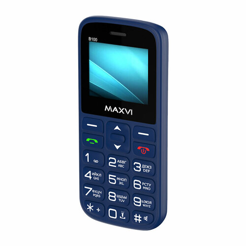 Телефон MAXVI B100 1/32 ГБ, 2 SIM, синий