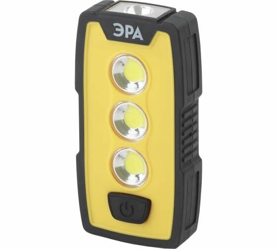 ЭРА фонарь рабочий RB-802 серия «Практик» 6W COB+1W LED пласт 3xAAA крюч магн клип. IP65 BL