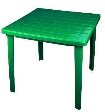 Мебель из пластика (альтернатива М2596 стол 800х800х740мм квадратный (зеленый))