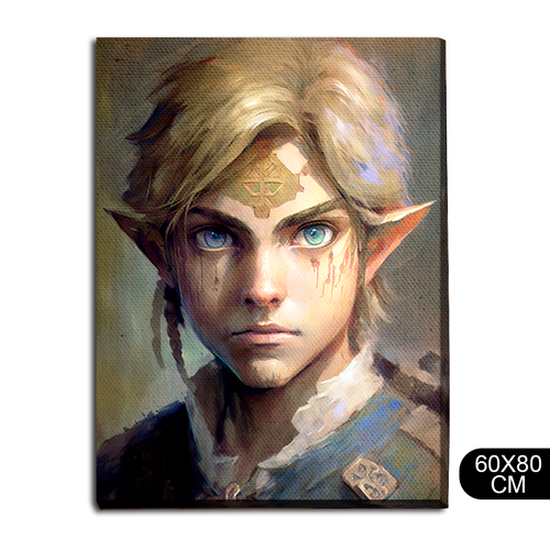 Картина интерьерная на холсте игра Legend of Zelda (Линк, PC, PS, XBOX, SWITCH) - 103 В 80x60