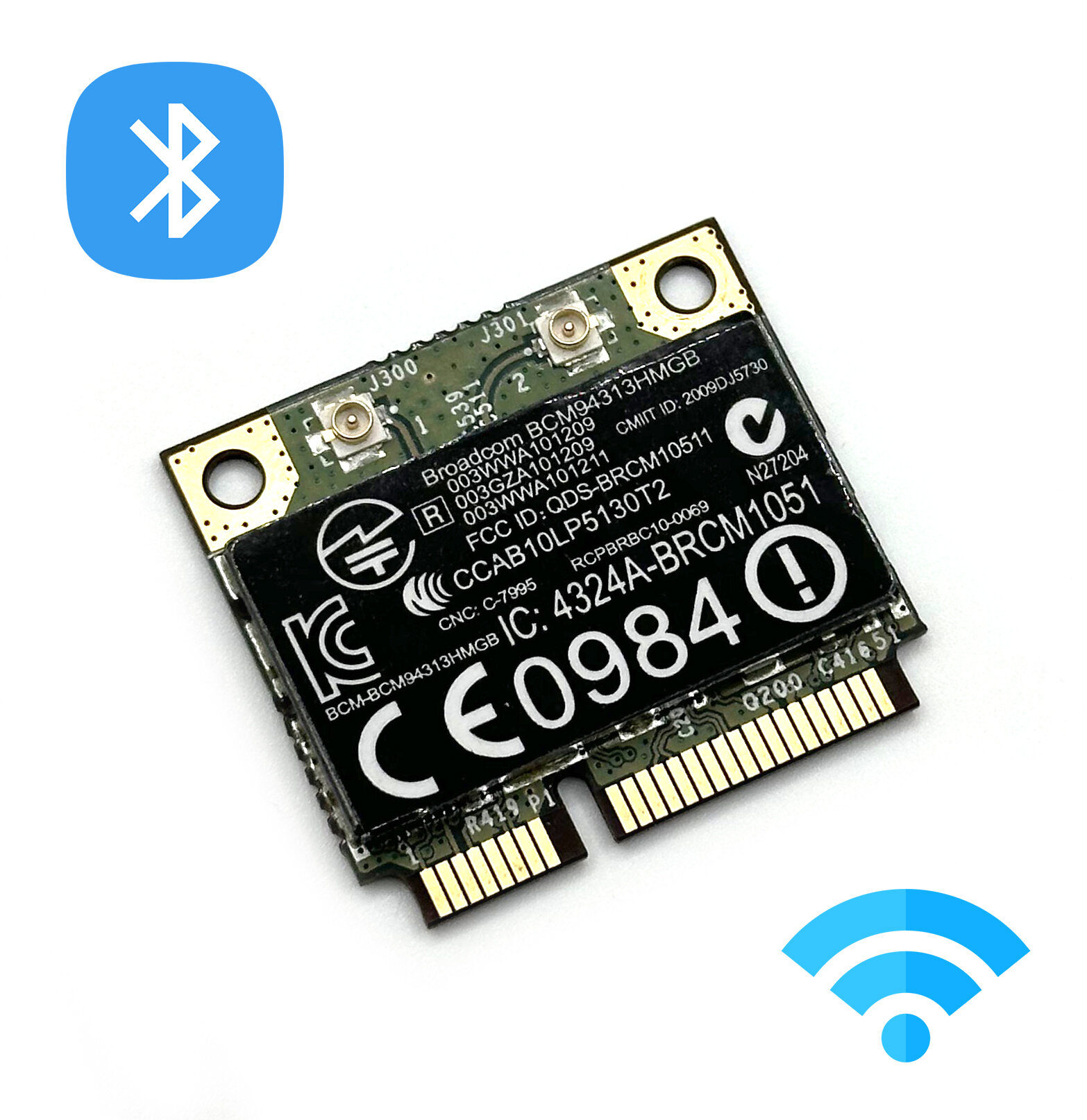 Адаптер WiFi Broadcom BCM94313HMGB (Mini PCI-E half-size, B/G/N, 150 Mbit/s, 2.4 Ghz)