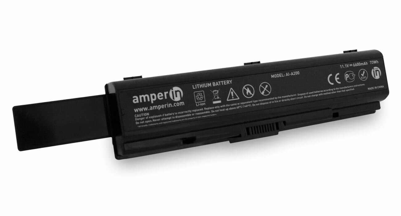 Аккумулятор усиленный Amperin для Toshiba Satellite Pro A200 11.1V (6600mAh)