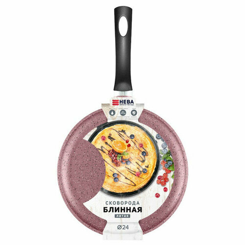 Сковорода блинная нмп pink 24см антипр покр литой алюм 6397₽