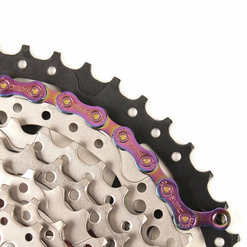 велосипедная цепь серебристая цепь для горных велосипедов shimano sram скорость 8 9 10 11 10000 л 6 7 8s 9s Велосипедная цепь SUMC 13 speed SX13 RAINBOW ГОСТ 30442-97 ISO 9633 /уп 20/