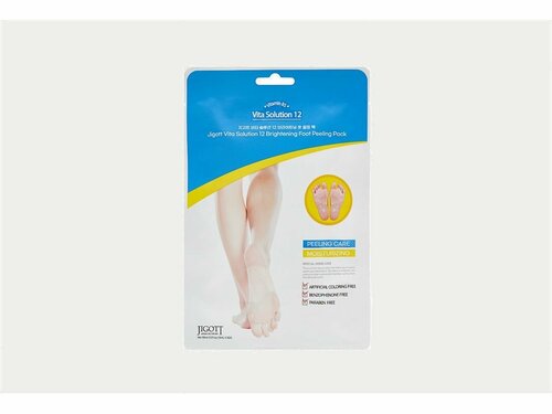Маска-носки с эффектом пилинга для ног Jigott Vita Solution 12 Brightening Foot Peeling Pack