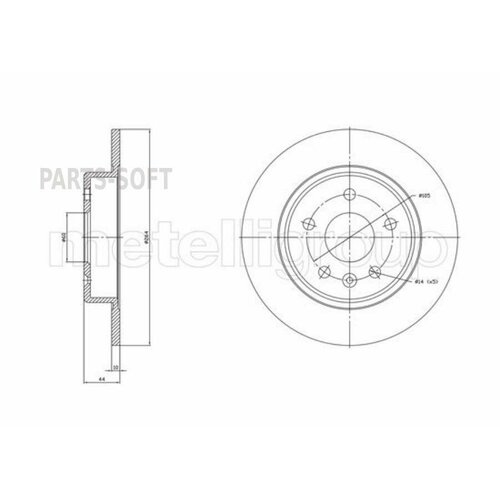 METELLI 231823C Тормозной диск