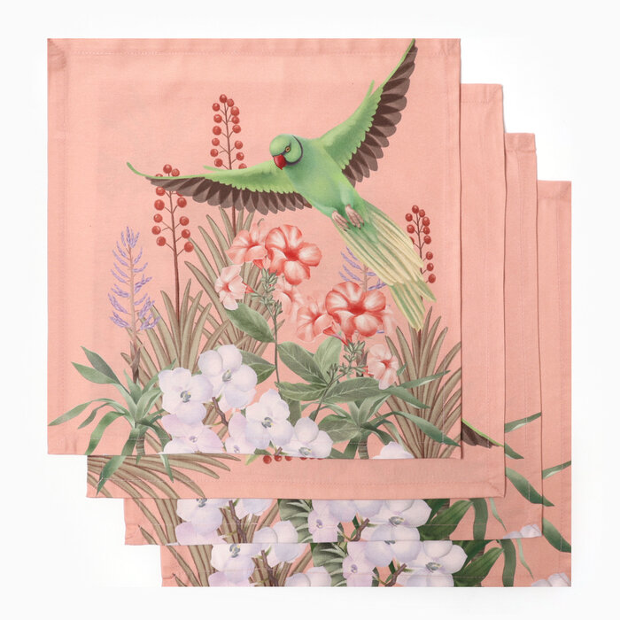Набор салфеток Этель Tropical animals 40х40см-4 шт, 100% хл, 190 г/м2