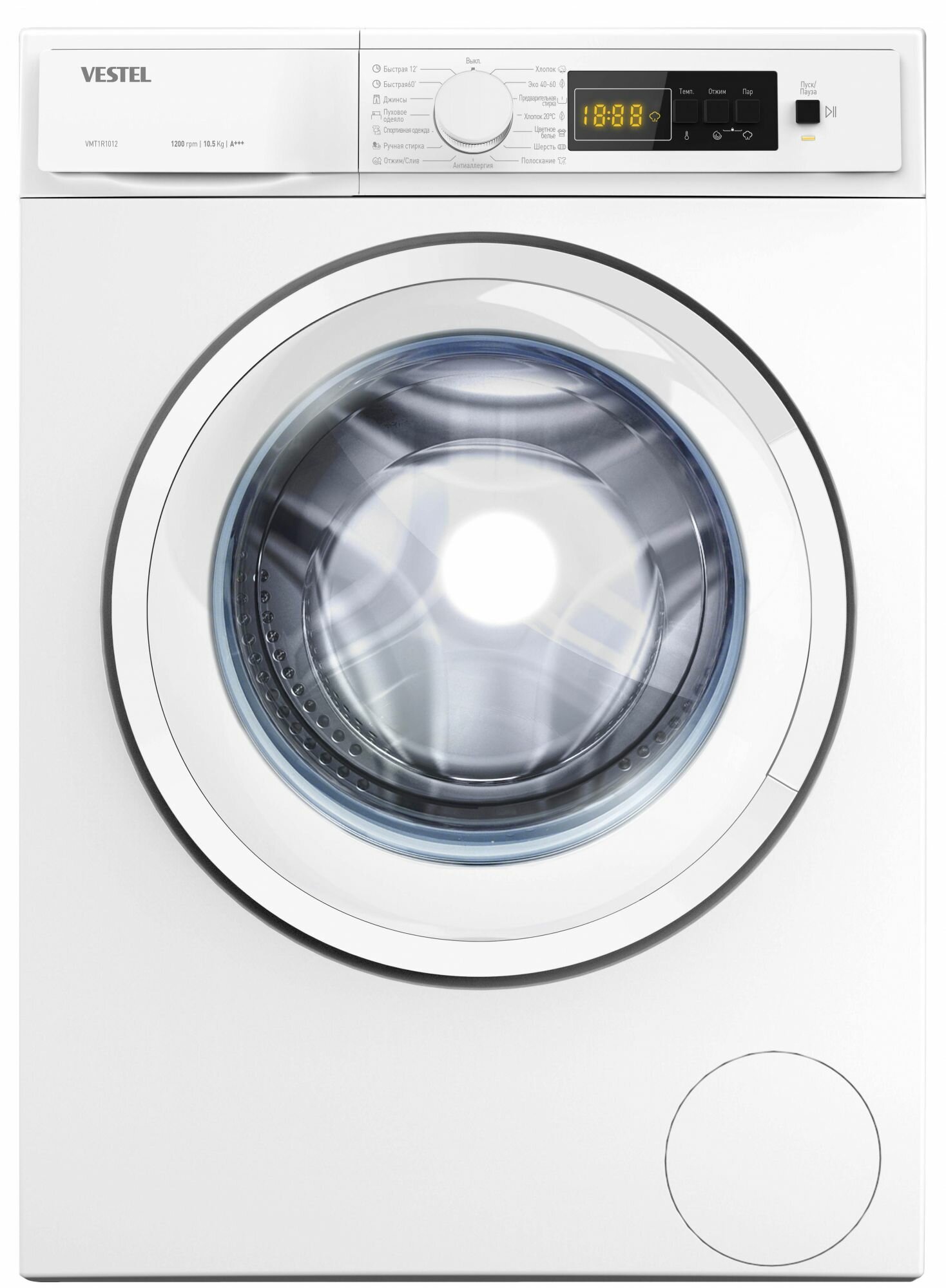 фото VESTEL Стиральная машина автомат VMT1R1012W фронтальная загрузка, белая, 10.5 кг