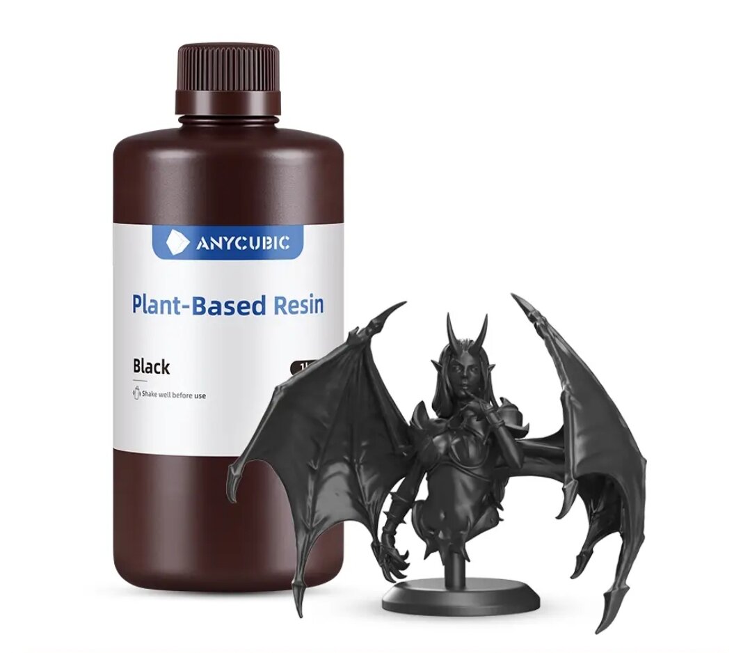 Фотополимерная смола Anycubic ECO Plant-based UV Resin для 3D принтера 1 кг - Черный (black) 1 литр