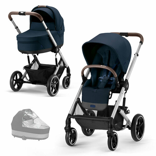 Коляска 2в1 Cybex Balios S Lux, цвет Ocean Blue SLV RC прогулочная коляска cybex balios s lux с дождевиком soho grey black frame цвет шасси черный