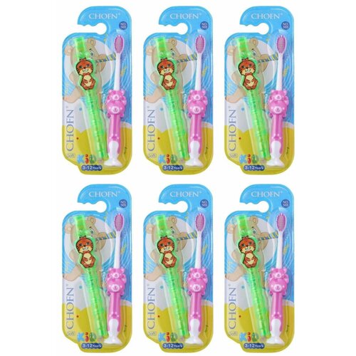 Farres cosmetics Зубная щетка детская с игрушкой Флейта 6 шт 981₽