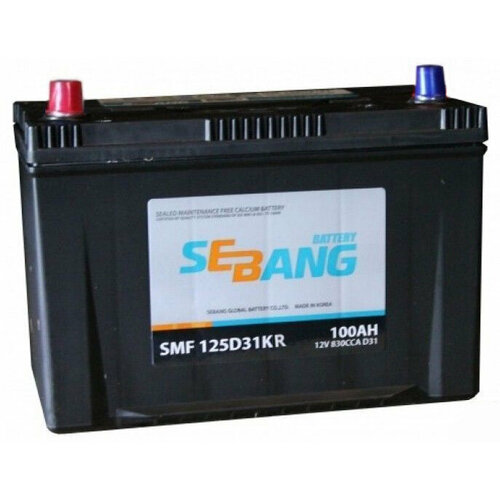 Аккумулятор автомобильный SEBANG SMF 125D31KR 6СТ-100 прям. 306x173x225