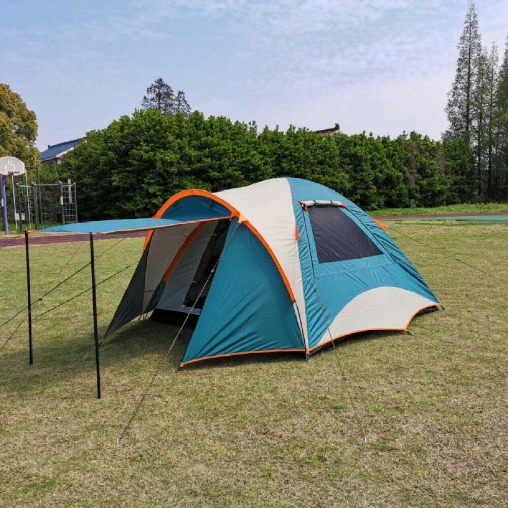 Палатка шатер 4-местная Туристическая двухслойная с тамбуром JWS-017