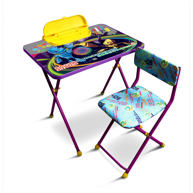Комплект детской мебели Galaxy "Драконы", цвет каркаса фиолетовый