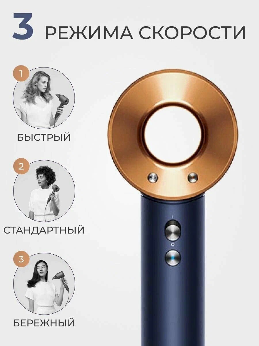 Фен для волос с ионизацией и холодным обдувом Senciciman Hair Dryer