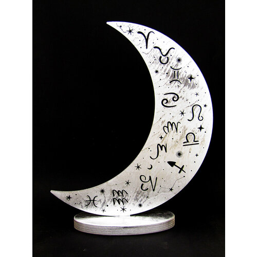 Декор для дома интерьера настольный Magic Moon из дерева от мастерской FrogDog