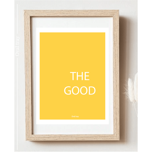 Постер для интерьера "THE GOOD", 1 шт, размер 30х40 см, (без рамы) белый