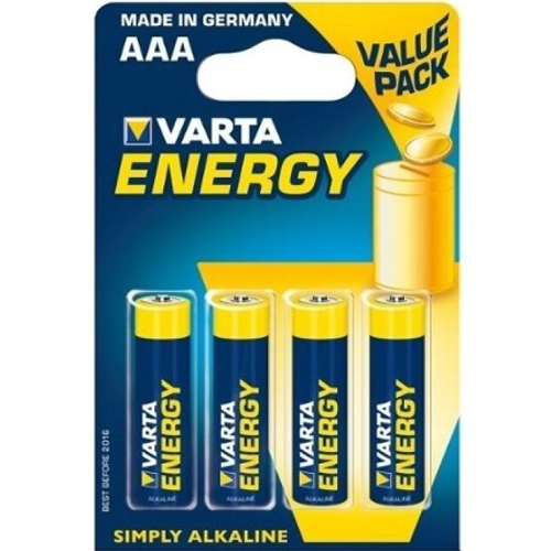 Батарейка AAA щелочная Varta LR3-4BL Energy (4103) в блистере 4шт. батарейки varta lr03 aaa energy 4103 алкалиновые щелочные мизинчиковые 4шт 1 5v