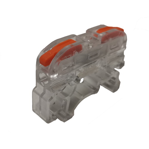 Клемма DEFA на DIN-рейку 1-pin, проходная, 600В, 32А, 0.2-4.0mm2, прозрачная